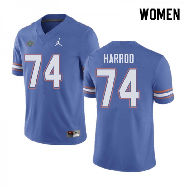 Jordan Brand Women #74 Will Harrod Florida Gators College Football Jerseys Blue